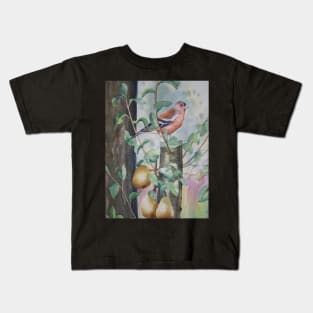 Chaffinch in a pear tree Kids T-Shirt